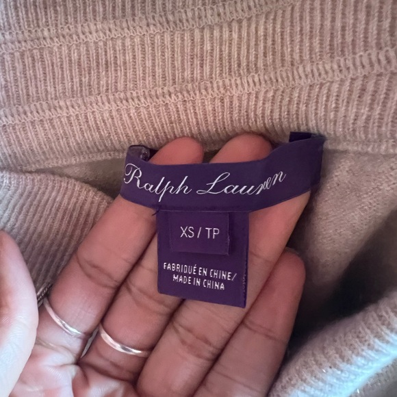 Ralph Lauren Purple Label Tan Cashmere Joggers - Picture 2 of 3